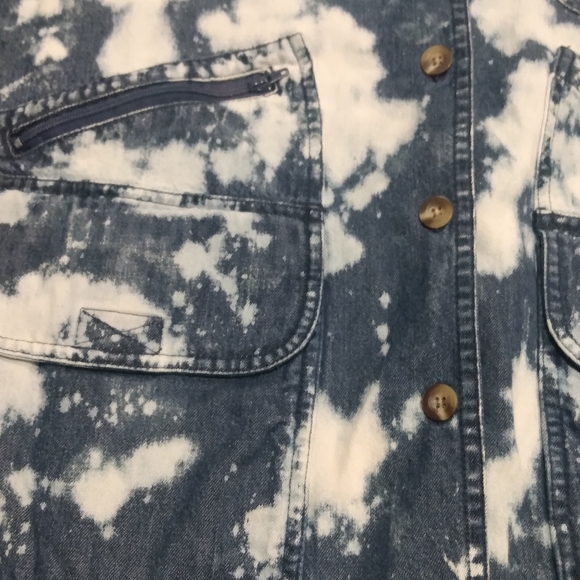 Bleached rockstar cargo denim vest - Picture 7 of 8